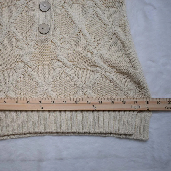 Sundance Sweater Tank Tunic Sz S Kenzie Cable Crochet Neutral Coastal Boho - Picture 13 of 13